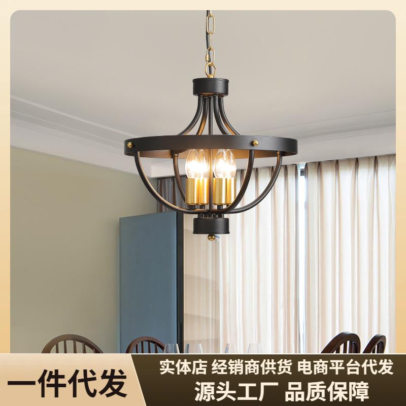 美式复古工业风餐厅吊灯东南亚跨境乡村个性创意设计师卧室吸顶灯