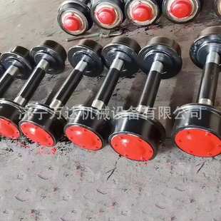 轨道用铸钢矿车轮对 平板车实心主动轮承载力大 600轨距矿车轮子