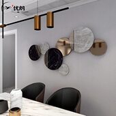 轻奢长方形墙面装 饰挂件客厅沙发背景墙玄关床头挂饰壁饰铁艺术品