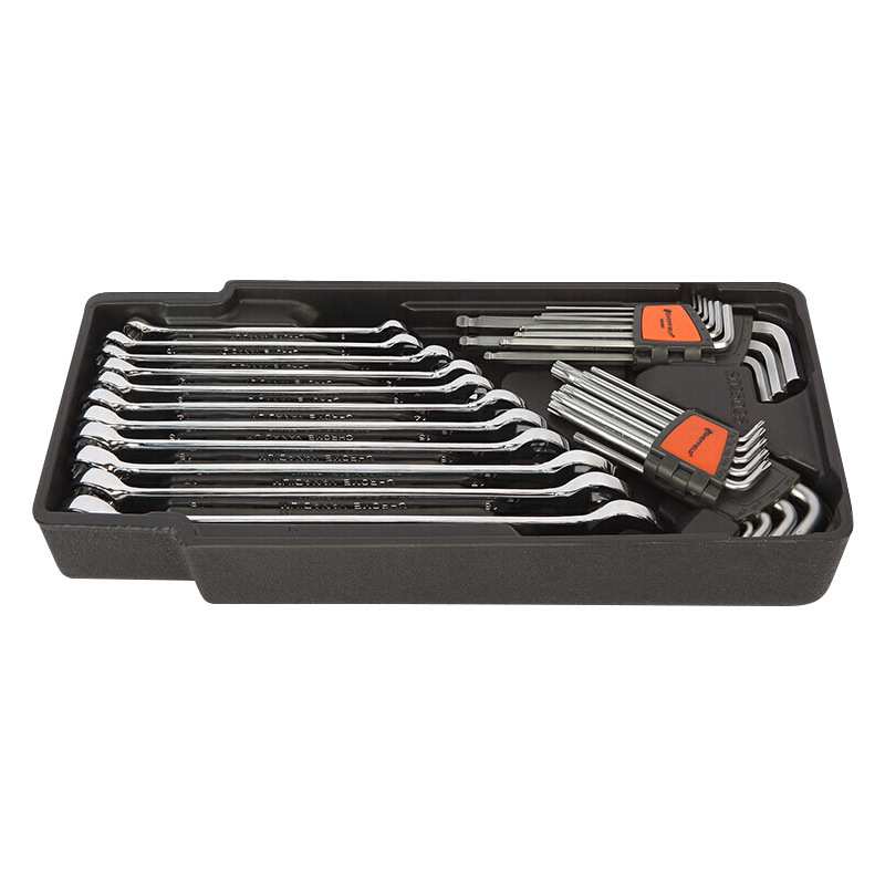 钢盾 S025024/25/26/27 铬钒钢11/12/29件组合扳手汽修套装