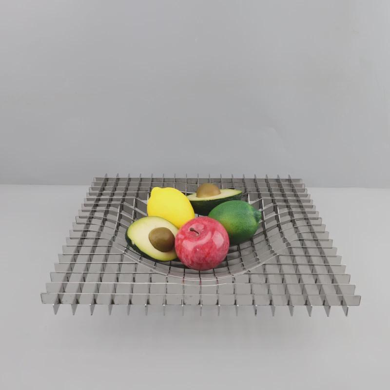 现代简约金属f镂空果盘样板房电视柜家居桌面茶几客厅装饰品摆件