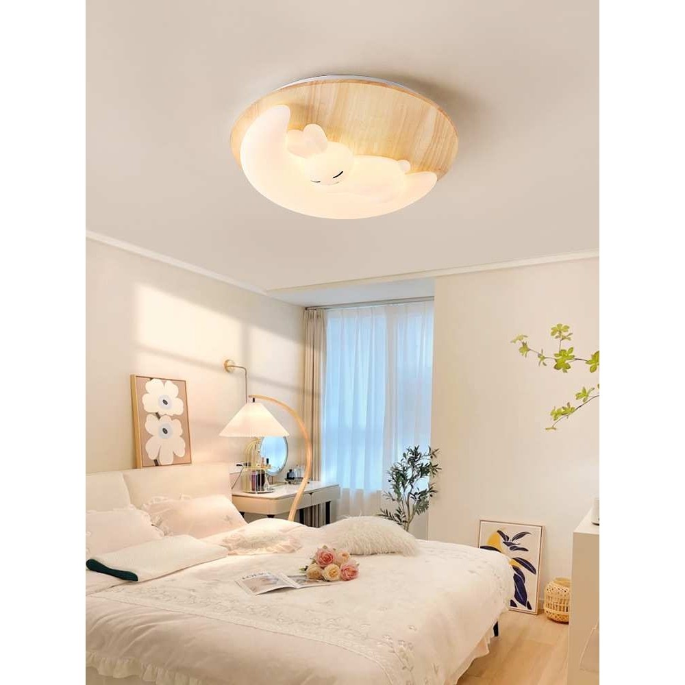 纽思维尔原木吸顶灯现代简约主卧灯日式灯具卧室书房男女孩儿童灯