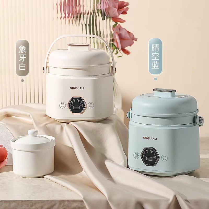 多功能电a煮锅迷你电饭锅手提电煮锅锅隔水炖炖锅预约定时保温电
