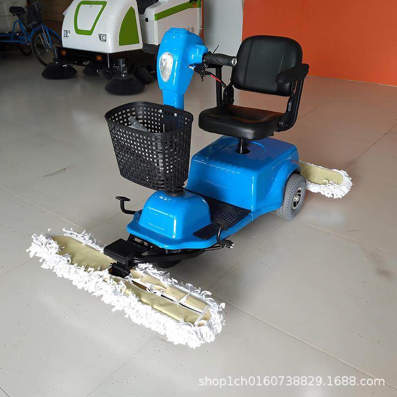 电动四轮尘推车商用清洁设备工厂车间地面清洁座驾式拖地车