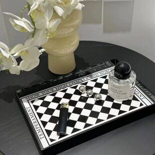 轻奢亚克力杯子收纳托盘香薰收纳置物架民宿酒店浴室洗手台收纳盘