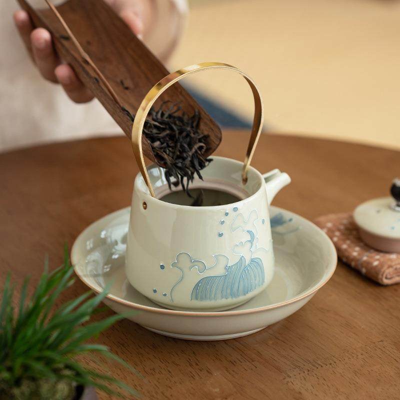 铜83787梁壶单壶陶瓷大容茶具泡过滤网量民下宿复古茶壶泡茶釉海,餐饮具,茶壶,淘宝优惠券,粉丝福利购,淘宝优惠卷