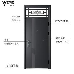 工公程门出租寓辅房防盗门宿7舍公分钢制350入户窗门带气门进户门
