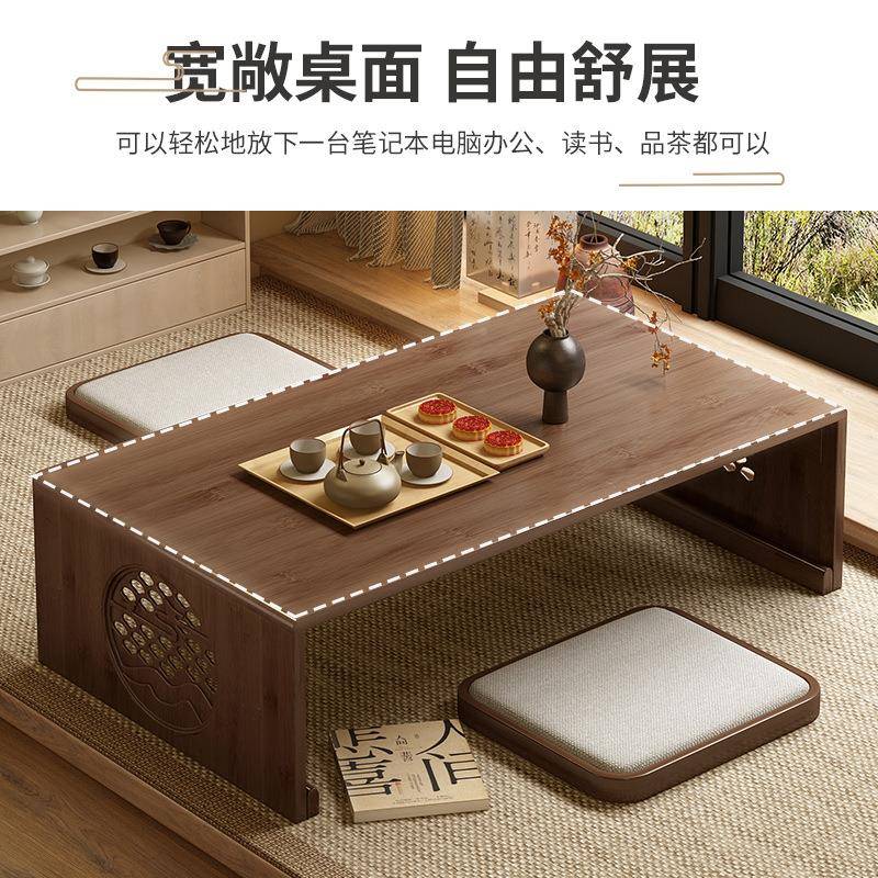 可折叠竹编桌子用飘小窗炕桌榻飘窗桌榻米小茶几新中子式餐桌飘家