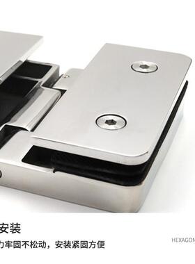 玻璃门固室定夹淋浴房门连合FLD-004页铰链304不锈钢浴夹接门轴连