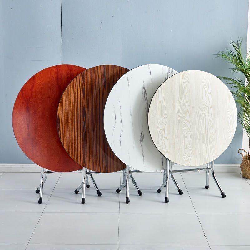 折叠圆桌咨询客服餐家用简可叠6人小户型8人大折简易圆易桌形老式