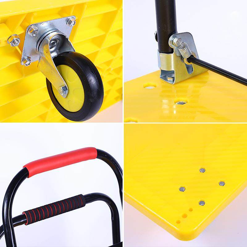 黄板塑料折平板车快家用静音平板车车加宽叠脚965轮物流手推递板,农机/农具/农膜,其它农用工具,淘宝优惠券,粉丝福利购,淘宝优惠卷