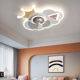 顶风扇灯202吸5新款室简约厅餐厅儿童卧隐形家48客用电扇吊扇灯一