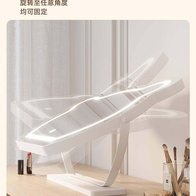 少女心化妆镜大号双面可翻转宿舍台式梳妆镜学生桌面立式公主镜子