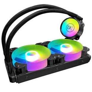 COOLMOON 1个 黑色 铜，铝 寒月240水冷CPU散热器ARGB一体式电脑