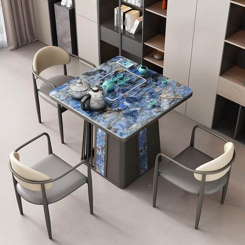 轻奢阳台茶泡桌椅厅组合简约GAG现代岩板茶台客新式茶桌家用小型