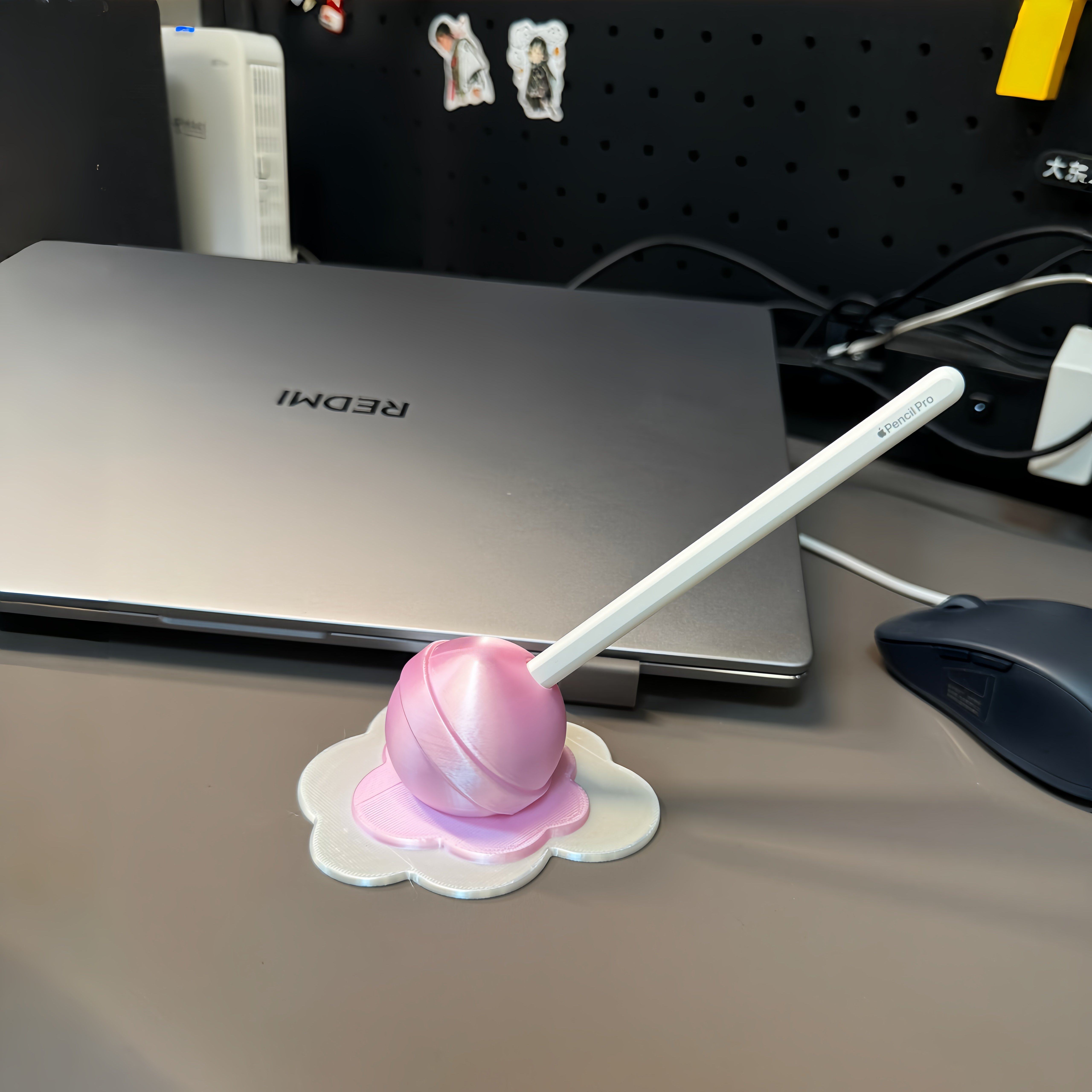 棒棒糖笔架apple pencil笔架办公桌学习桌面摆件3d打印笔筒收纳桶