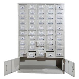 多斗抽屉目录柜钢制金属零件柜分类卡片检索柜储物柜五十斗文件柜