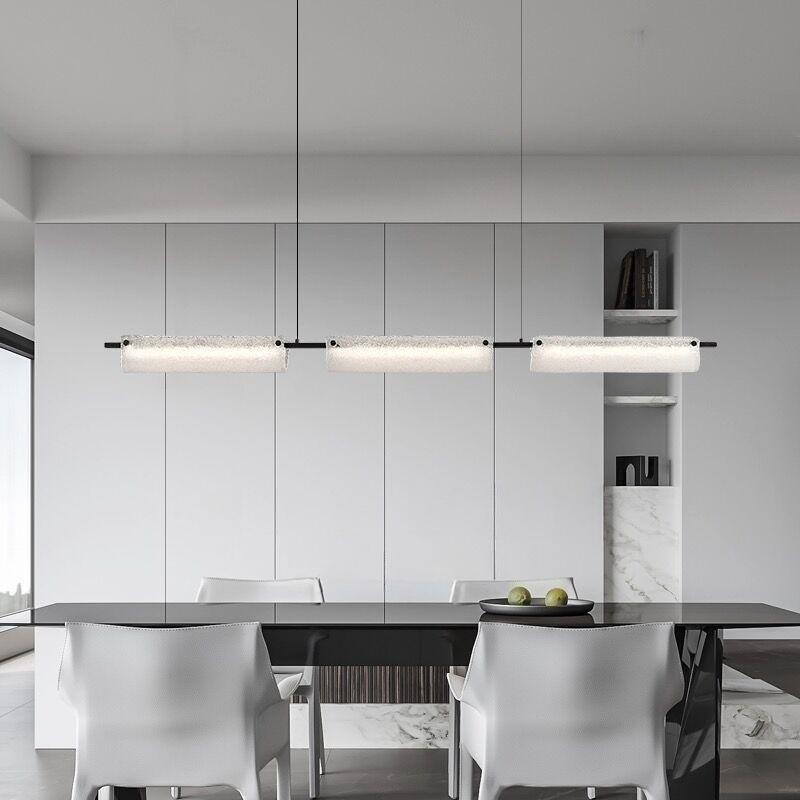 意式极简全铜轻奢餐厅吊灯现代设计师款大气厨房岛台吧台装饰吊灯