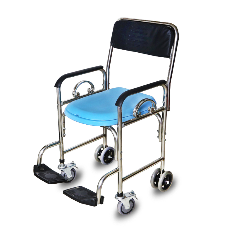 老年人坐便椅洗澡椅孕妇残疾人坐便器家用带轮可折叠移动淋浴凳子