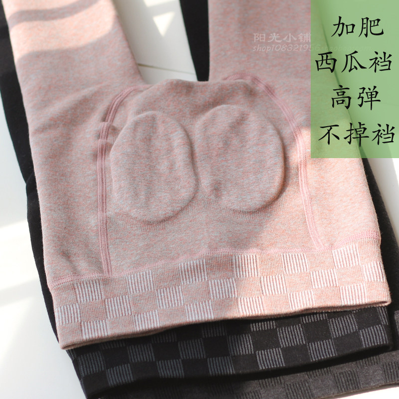 加肥儿童竖条立体西瓜裆加绒加厚连裤袜胖孩子秋R冬高弹踩脚打底
