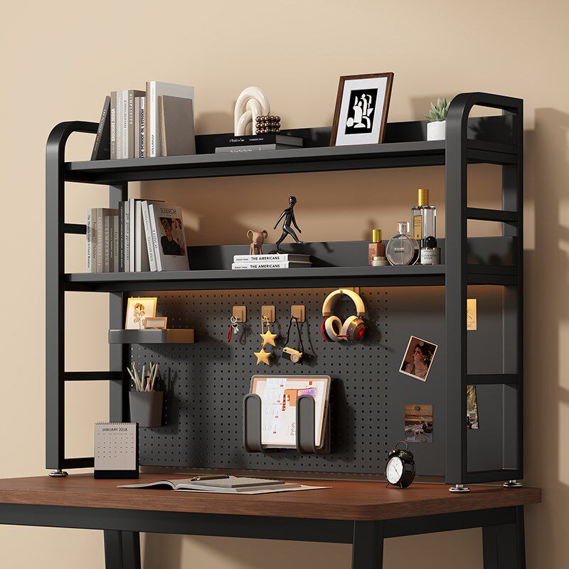 桌面置物架书桌多层简约书架铁艺桌E上学生电脑桌上收纳洞洞板书