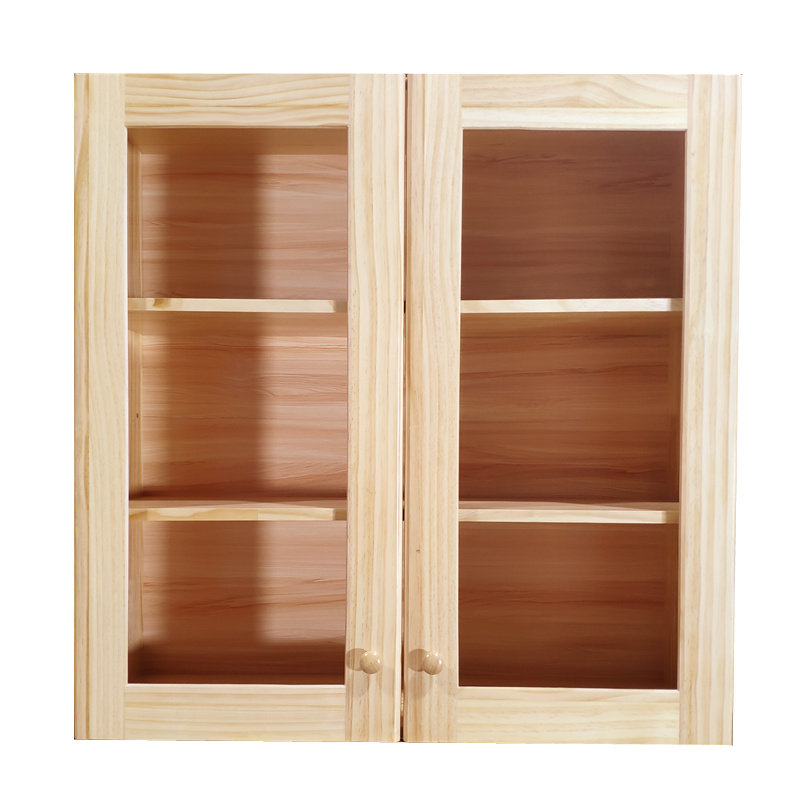 书柜玻璃吊柜书房墙上厨房餐边挂柜F墙壁柜实木储物柜玄关收纳定