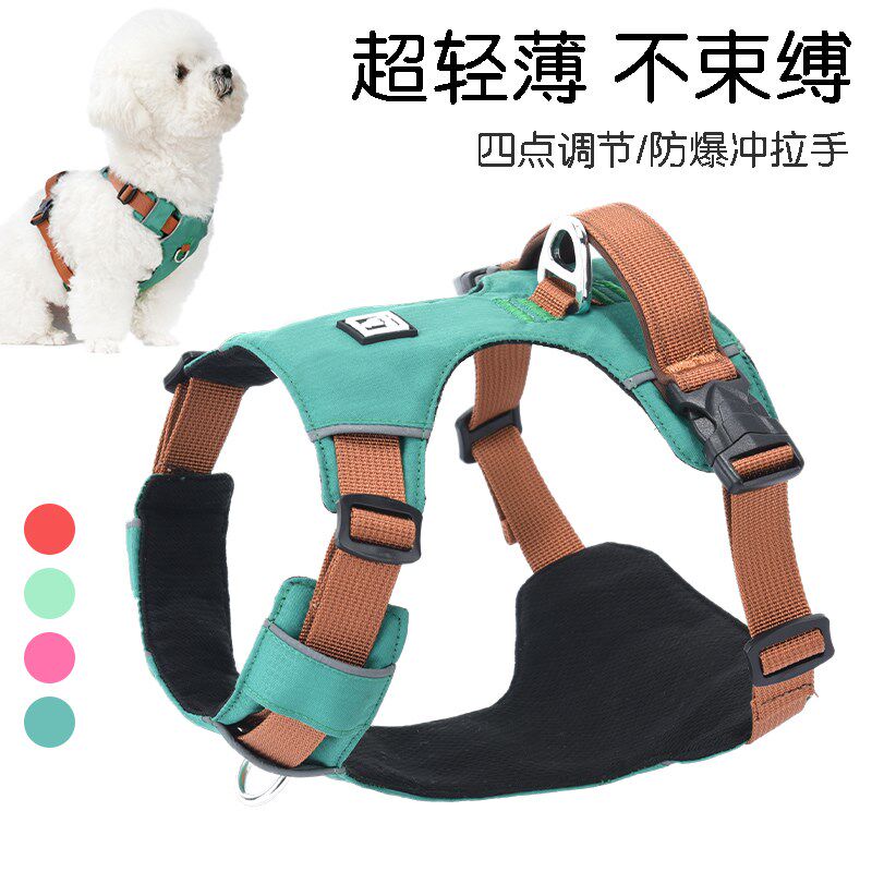 狗狗牵引绳轻薄透气遛狗绳子宠物狗背带中小型犬柯U基比熊外出专