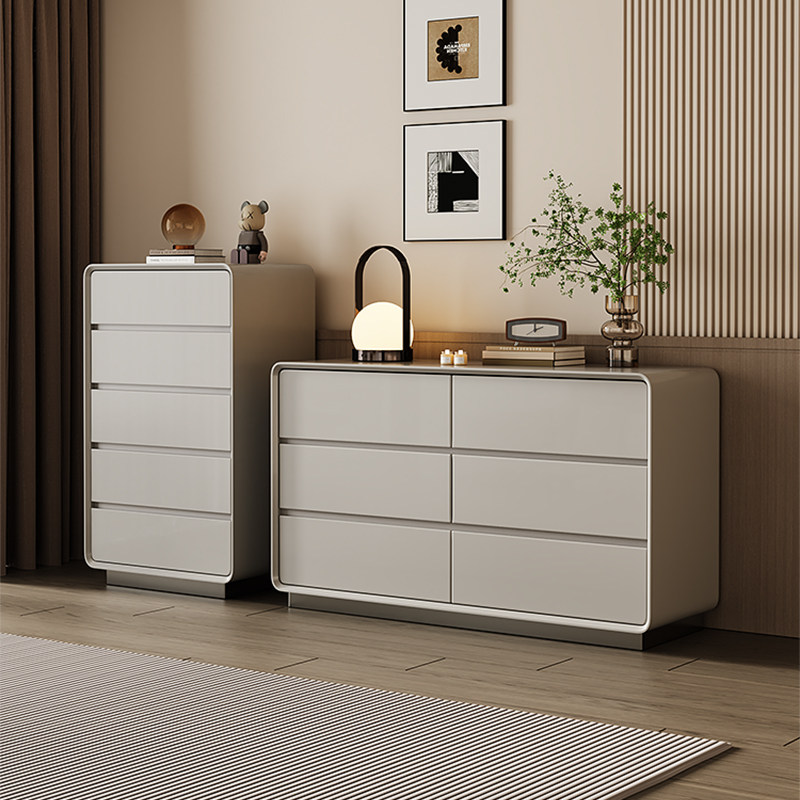 客厅卧室房间简约现代床尾靠墙实木储物I五六斗柜抽屉收纳置物立