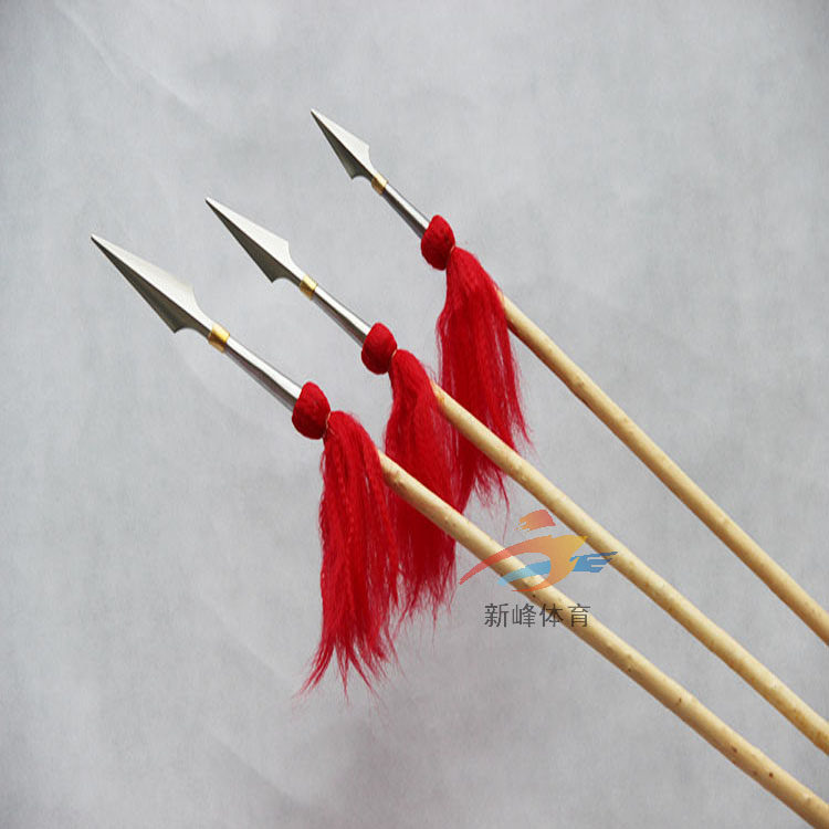 传统黄皮c白蜡杆加不锈钢枪头游龙武术器械兵器武术太极枪少林枪