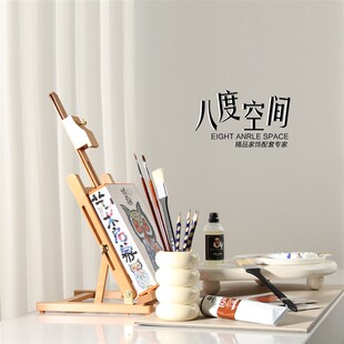 法式奶油风e绘画主题装饰品样板间飘窗书桌桌面摆件儿童房彩色摆