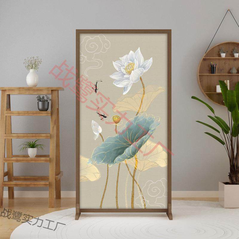 新中式屏风隔断客厅进门入户玄关家用茶室办公茶室酒店商务座屏