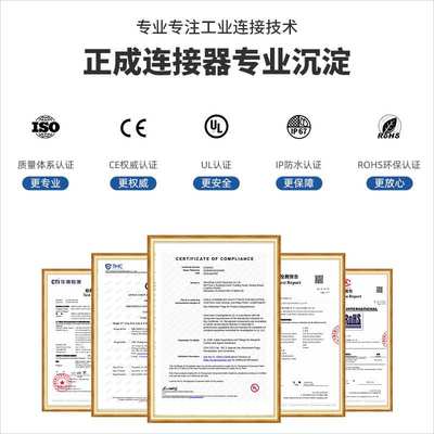 正成Ethernet协议M12防水连接器8芯Y编码转M12以太网公母头CAT5E