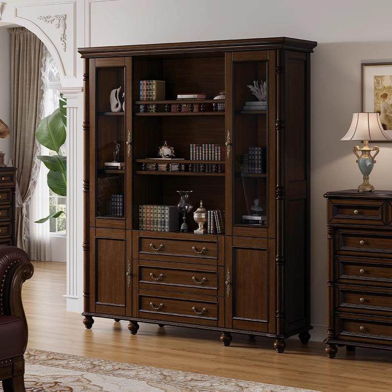 美式全实木书柜带玻璃门柜子家用储物柜客厅多功能书橱靠墙展示柜,玩具/童车/益智/积木/模型,毛绒/玩偶/公仔/布艺类玩具,淘宝优惠券,粉丝福利购,淘宝优惠卷