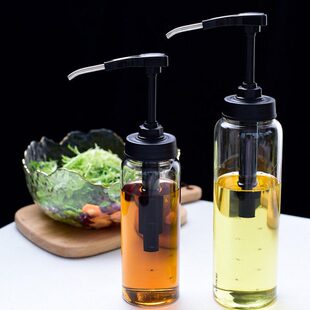 法兰晶玻璃蚝油瓶按压嘴挤蚝油神器厨房家手挤压酱料蜂蜜按压嘴壶