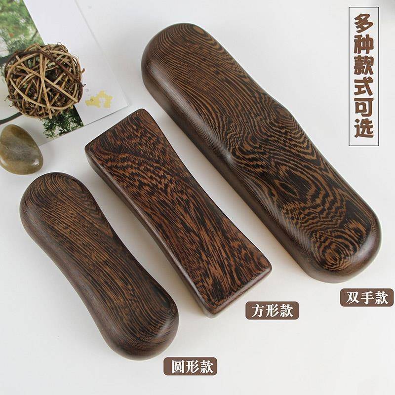 红木鸡翅木d脉枕实木脉诊双手脉诊加长号脉枕手枕中医双手无漆礼