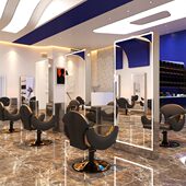 网红理发店镜子发廊专用落地镜美发双面镜台带灯靠墙剪发全身镜