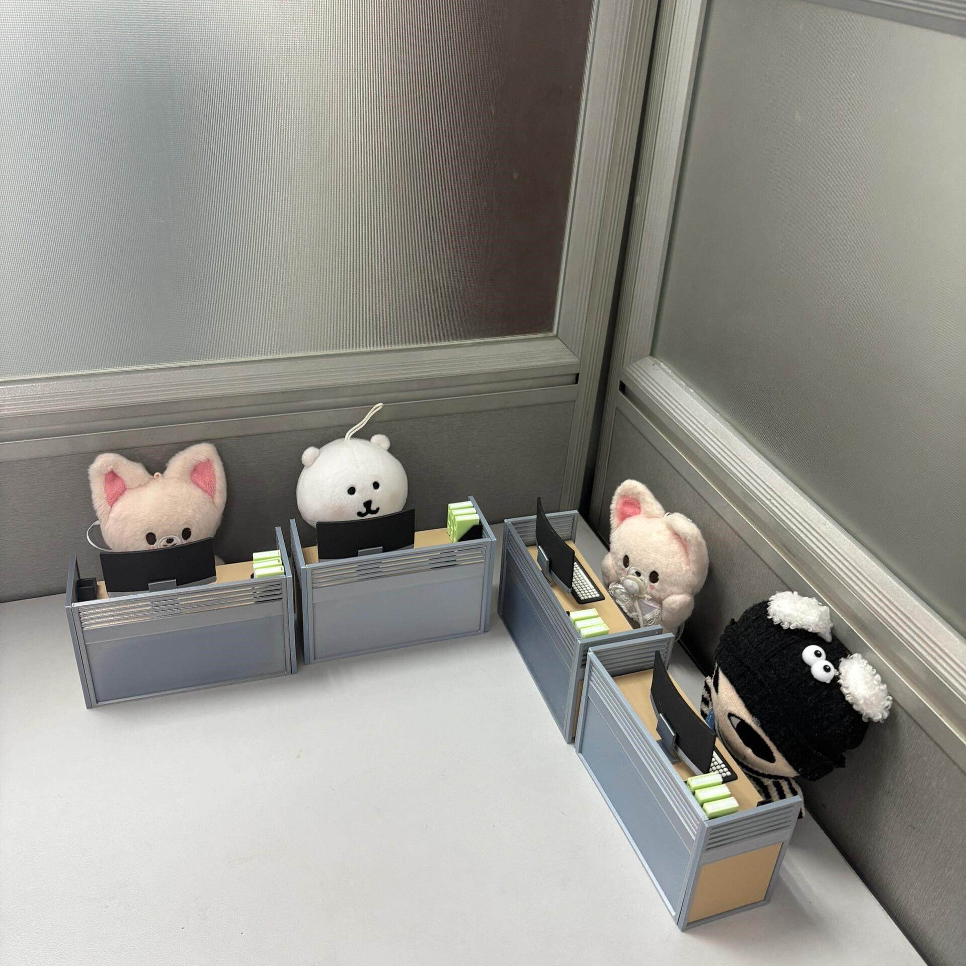 可爱迷你牛马桌模型工位布置装饰品桌面摆件创意礼物送女朋友闺蜜