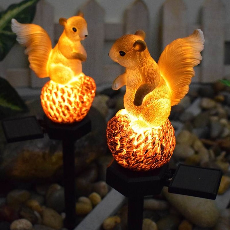 太阳能现代庭院装饰灯 户外防A水树脂地插卡通动物阳台景观花园灯