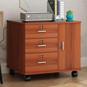 简易床头柜卧室床边柜活动柜移动办公带锁抽屉柜收纳储物柜小柜子