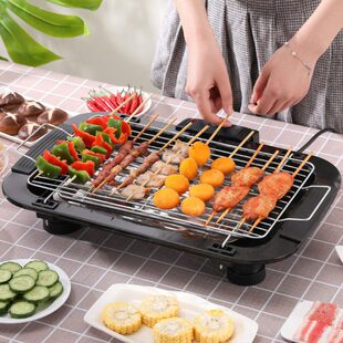 电烧烤架 家用室内电烤炉 电烧烤炉 户外 电烤盘 BBQ烤串机烤肉机