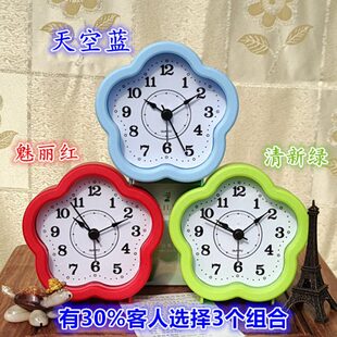 简约学生闹钟儿童卧室床头时尚创意可爱时尚桌面小台钟方形时钟