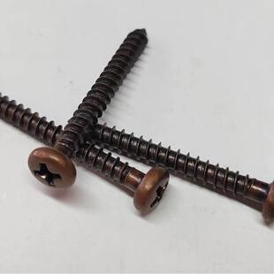 A镀青古741铜色圆头字槽自螺丝P螺丝攻钉盘头十十字自攻螺钉