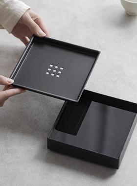 铁艺壶承型茶ty-sfhc盘储水泡茶台小茶盘中托式家用茶海沥水干盘