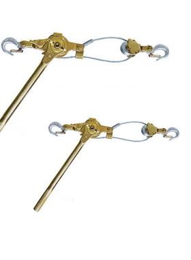 电力钢丝绳紧线器手扳导线拉紧器棘张线紧器2轮00收0手动JWX双钩2