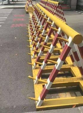 刺尖拒马护栏学拒马杆栏校608带轮可滑动路障拒马栏路杆停车场障