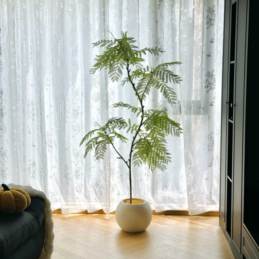 蓝花楹仿真绿植室内仿生植物大型盆栽客厅卧室高档装饰品落地造景