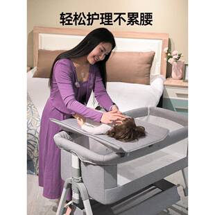 ft多功能便携式婴儿床955式宝宝欧床可移可篮折叠新生儿摇动床拼