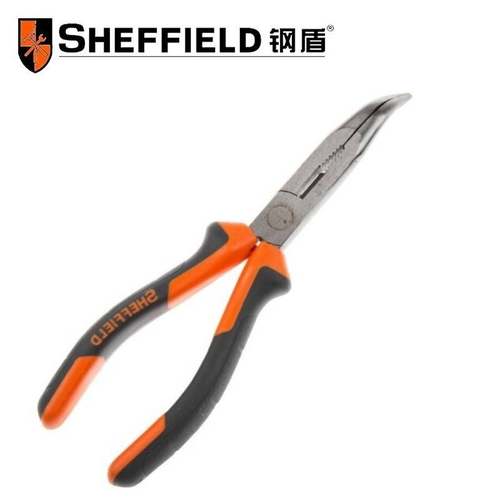 钢盾 S045011/S045012 弯头钳弯尖嘴钳子电子电工钳6/8寸弯嘴钳