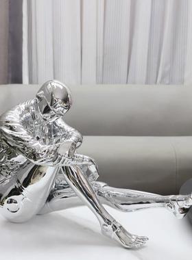 现代简约摆电镀空基女1173神艺术件客厅样饰板房电山视柜玄关家居