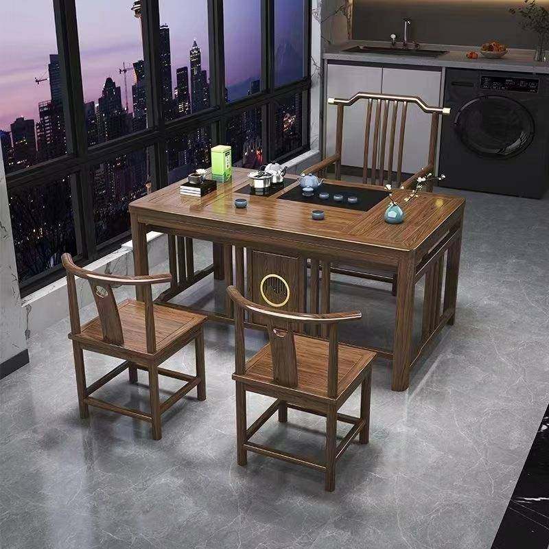 新中式阳台茶茶桌椅合实茶木泡茶桌小户型桌一无品牌/体一整套吧,基础建材,脚轮/万向轮,淘宝优惠券,粉丝福利购,淘宝优惠卷